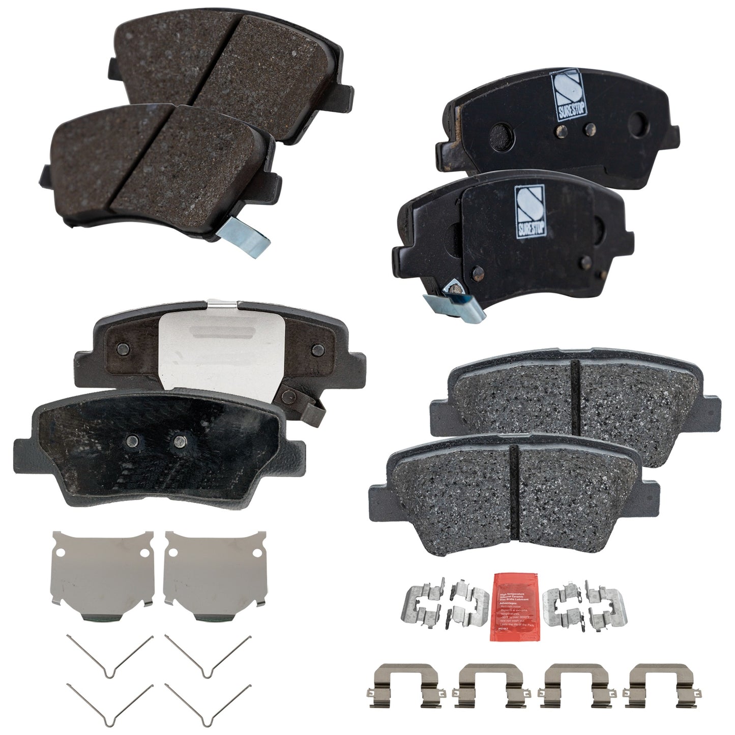 Front and Rear Ceramic Brake Pad Set, Pro-Line Series