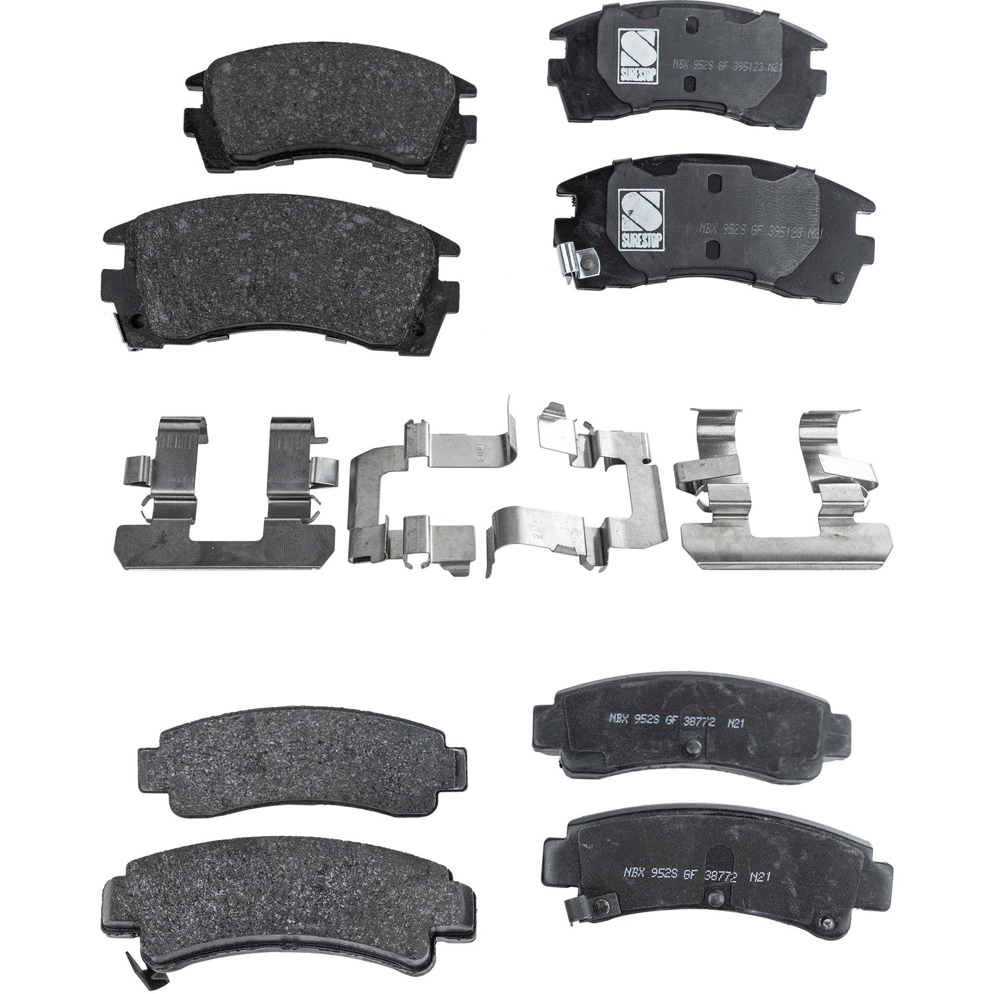 Front and Rear Brake Pad Sets, Organic, Pro-Line Series