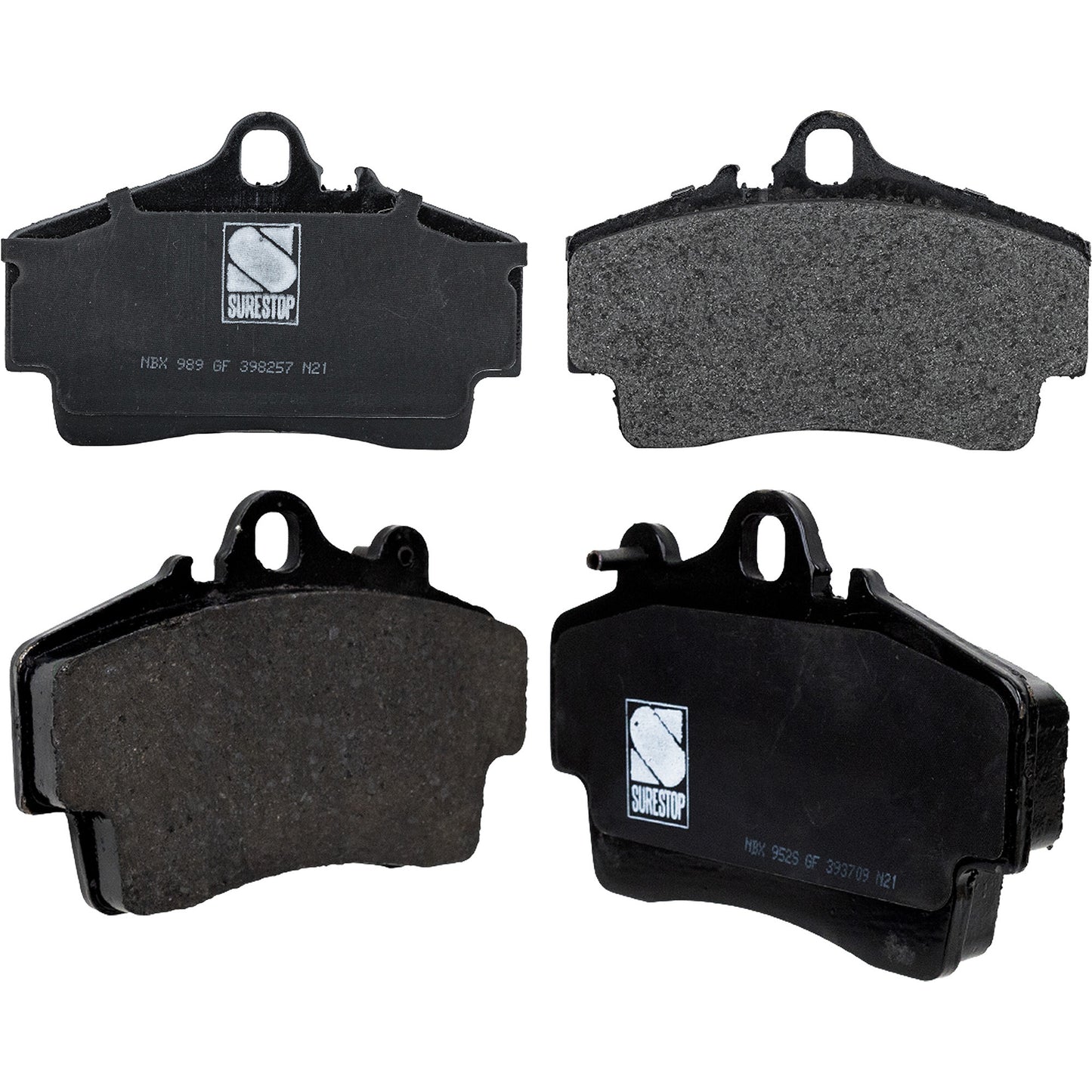 Front and Rear Brake Pad Sets, Organic - Front; Semi-Metallic - Rear, Pro-Line Series