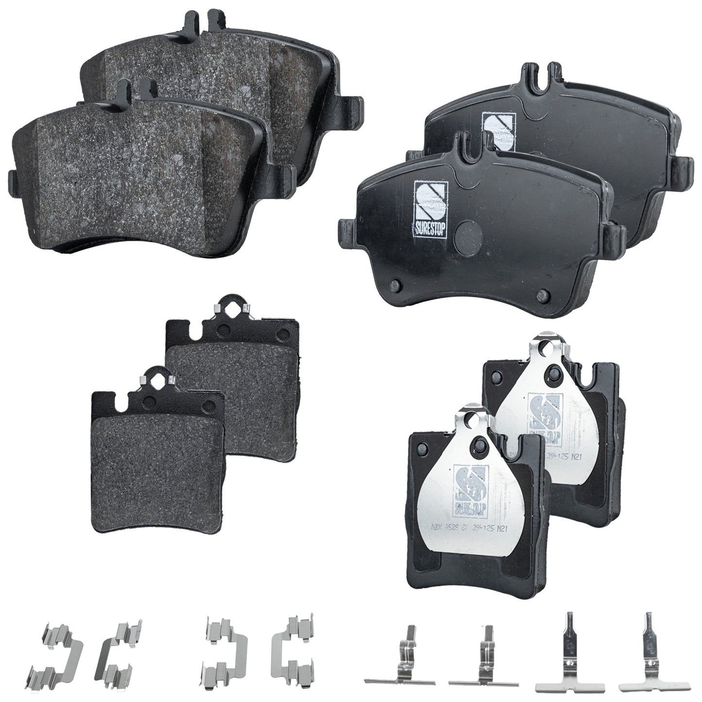 SureStop Front and Rear Brake Pad Sets, Organic, Pro-Line Series