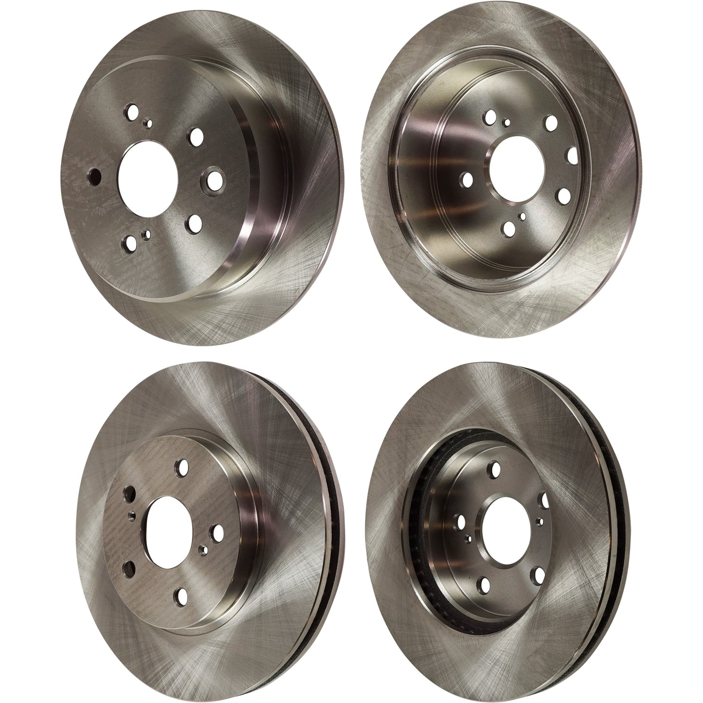 Front and Rear Brake Disc, Plain Surface, Front-Vented/Rear-Solid, 5 Lugs, Front-295.91 mm/Rear-291.08 mm, 2.5L, 6Cyl, Pro-Line Series