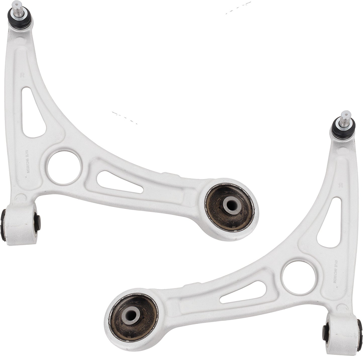 Front, Driver and Passenger Side, Lower Control Arms, with Ball Joint and Bushing