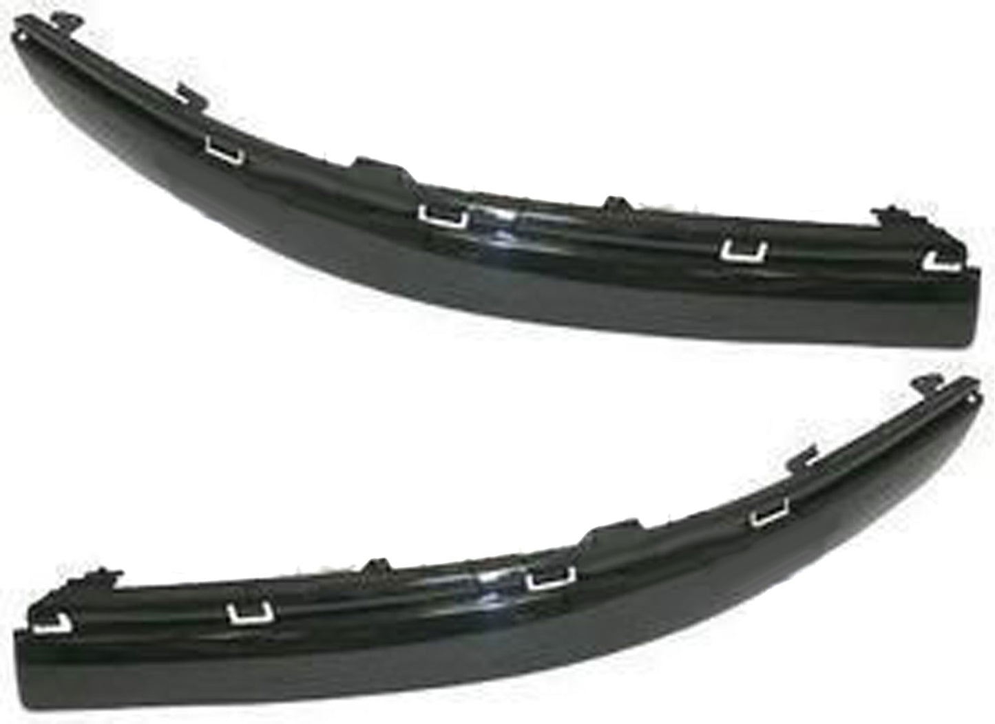 Front, Driver and Passenger Side Bumper Trims, Black