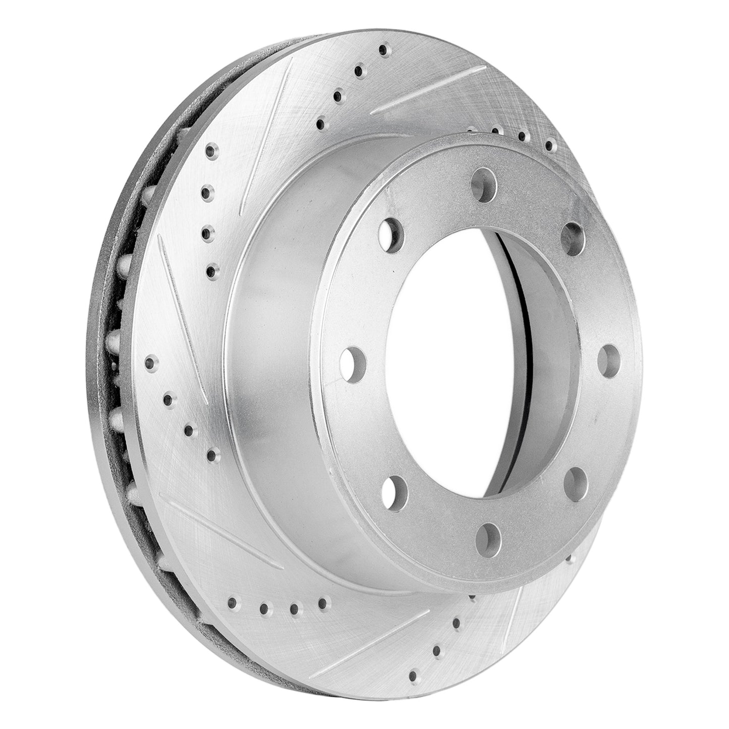 Front, Driver or Passenger Side Brake Disc, Cross-drilled and Slotted, Vented, 8 Lugs, 331 mm, 4WD, Pro-Line Series