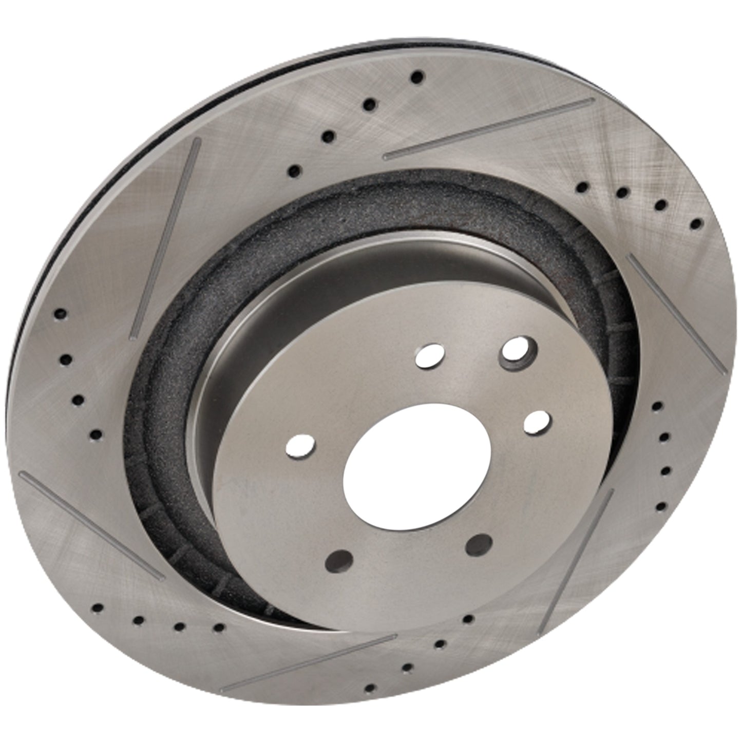 Rear, Driver or Passenger Side Brake Disc, Cross-Drilled and Slotted, Vented, 5 Lugs, 13.78 in. Disc Diameter, Sport Perf Brakes, Pro-Line Series