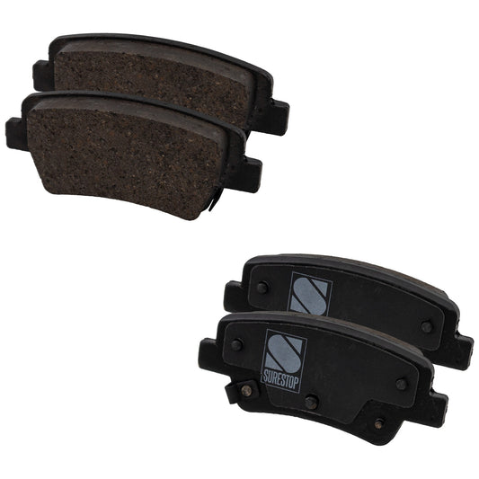 Комплект задних тормозных колодок, комплект на 2 колеса, керамические, с ручным стояночным тормозом, серия Pro-Line