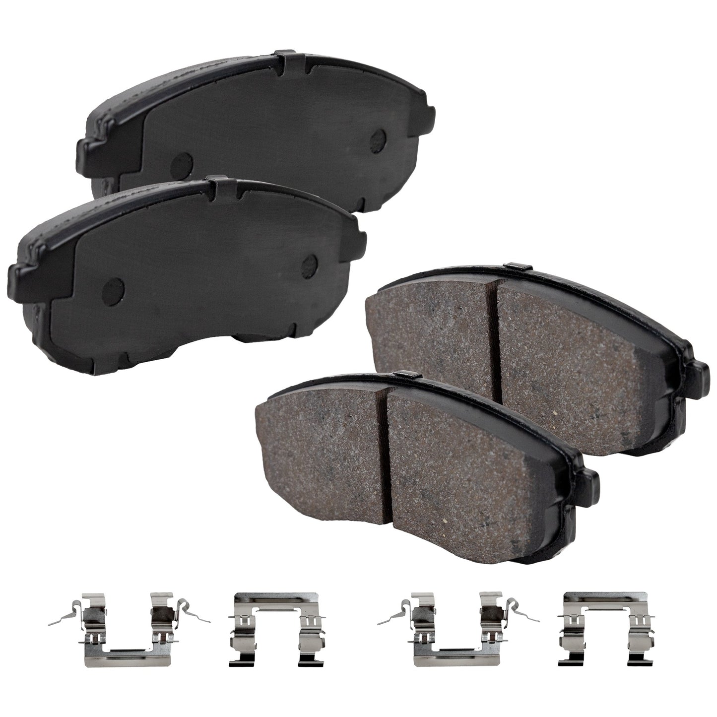 Комплект передних тормозных колодок, включая прокладки и крепеж