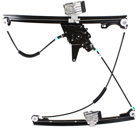 Front, Driver Side Window Regulator, Power, Without Cable Adjusters