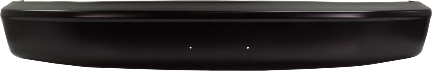 Front Bumper, Painted Black, Without Molding Holes, Without Impact Strip Holes, Without Mounting Brackets