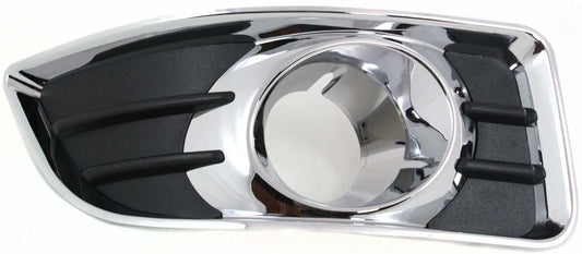 Front, Passenger Side Fog Light Trim, Black and Chrome