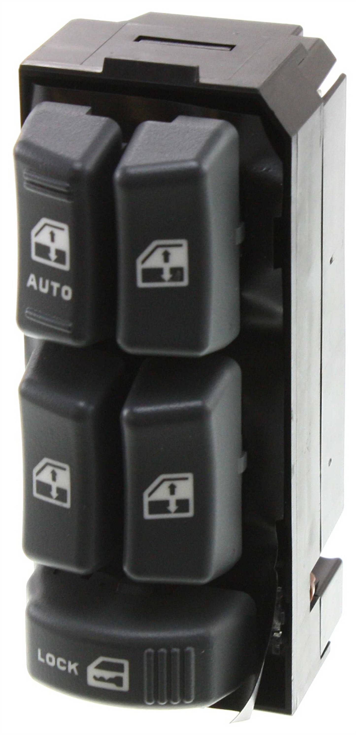 Front, Driver Side Window Switch, Gray, 5-Button
