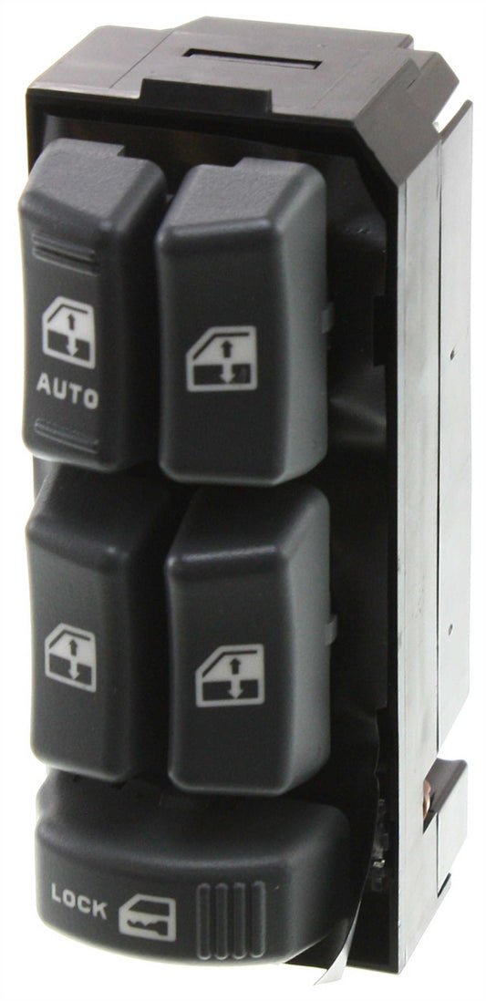 Front, Driver Side Window Switch, Gray, 5-Button