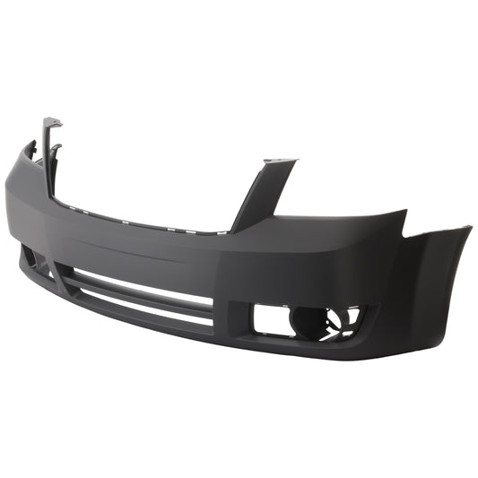 Front Primed Bumper Cover, With Headlight Washer Holes, With Fog Light Holes, Without Parking Aid Sensor Holes