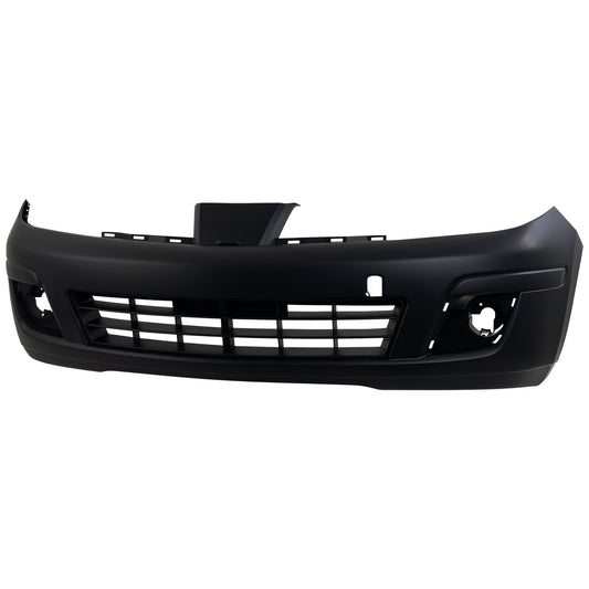 Front Primed Bumper Cover, Hatchback/Sedan, With Fog Light Holes