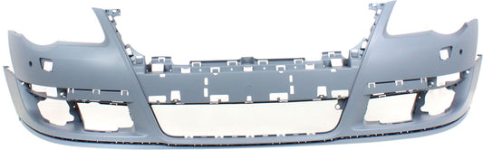 Front Primed Bumper Cover, With Parking Aid Sensor Holes, Without Headlight Washer Holes