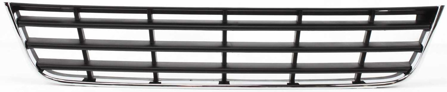 Решетка радиатора на переднем, центральном, нижнем бампере, черная