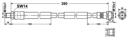 331269 Передний тормозной трубопровод