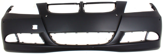 Front Primed Bumper Cover, Base Model, Sedan/Wagon, With Fog Light Holes, With Park Distance Control Holes, Without Headlight Washer Holes