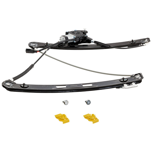 Front, Driver Side Window Regulator, Power, With Motor, E46 Body, Sedan/Wagon, Base Model