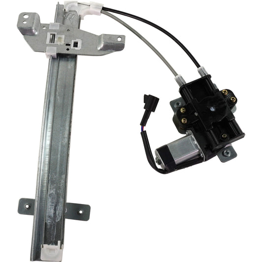 Rear, Passenger Side Power Window Regulator, With Motor