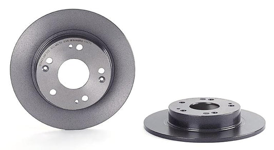 08.A147.11 Rear, Driver or Passenger Side Brake Disc, Plain Surface, Solid, 5 Lugs, 260 mm, Premium UV Coated Series