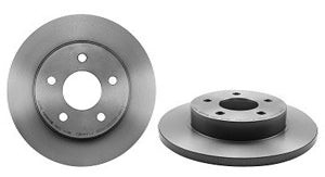 08.B600.11 Rear, Driver or Passenger Side Brake Disc, Plain Surface, Solid, 5 Lugs, 270 mm, Premium UV Coated Series