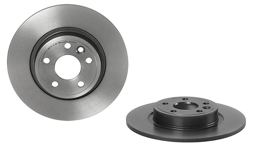 08.C208.11 Rear Brake Disc, Plain Surface, Solid, 5 Lugs, 300 mm, 2.0L, 4Cyl, Premium UV Coated Series