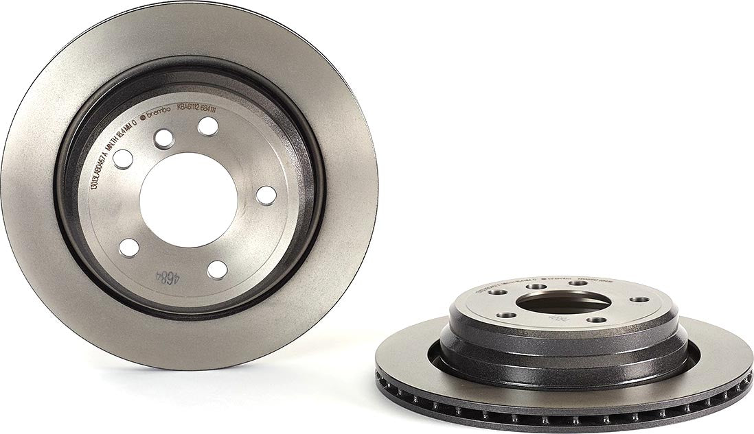 09.6841.11 Rear Brake Disc, Plain Surface, Vented, 5 Lugs, 298 mm, Premium UV Coated Series