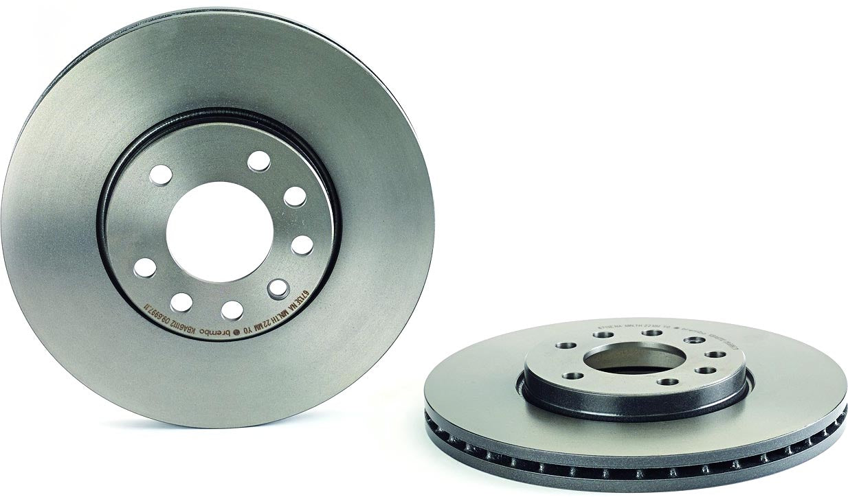 09.6997.11 Front, Driver or Passenger Side Brake Disc, Plain Surface, Vented, 5 Lugs, 288 mm, Premium UV Coated Series