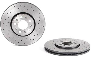 09.7010.2X Front, Driver or Passenger Side Brake Disc, Cross-Drilled, Vented, 5 Lugs, 288 mm, Xtra Series
