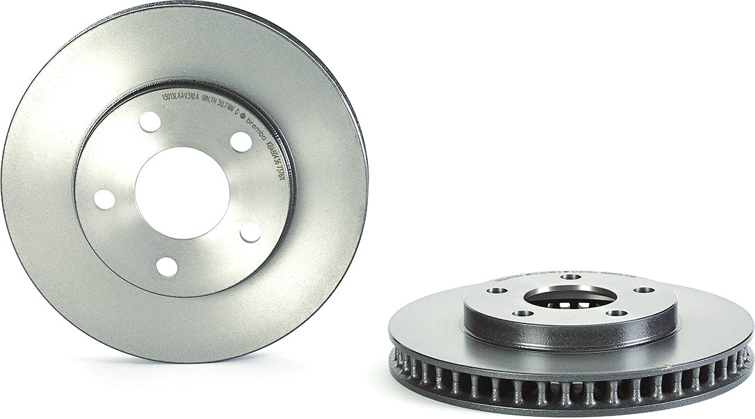 09.7376.11 Front, Driver or Passenger Side Brake Disc, Plain Surface, Vented, 5 Lugs, 278 mm, Premium UV Coated Series