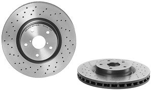 09.7812.2X Front, Driver or Passenger Side Brake Disc, Cross-Drilled, Vented, 5 Lugs, 326 mm, Xtra Series