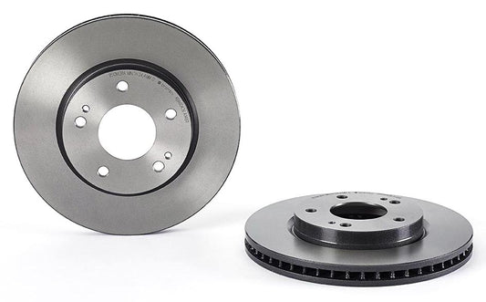 09.A148.11 Front, Driver or Passenger Side Brake Disc, Plain Surface, Vented, 5 Lugs, 276 mm, Premium UV Coated Series