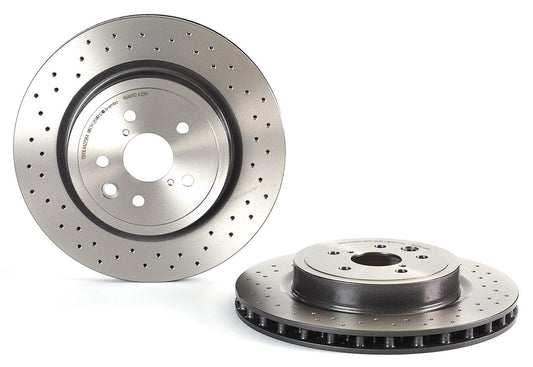 09.A301.11 Rear Brake Disc, Cross-Drilled, Vented, 5 Lugs, 345 mm, 5.0L, 8Cyl, Premium UV Coated Series