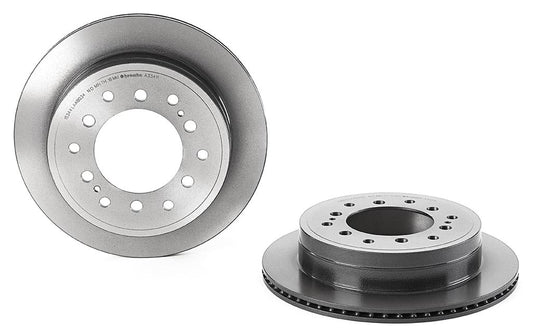 09.A334.11 Rear Brake Disc, Plain Surface, Vented, 6 Lugs, 312 mm, Premium UV Coated Series