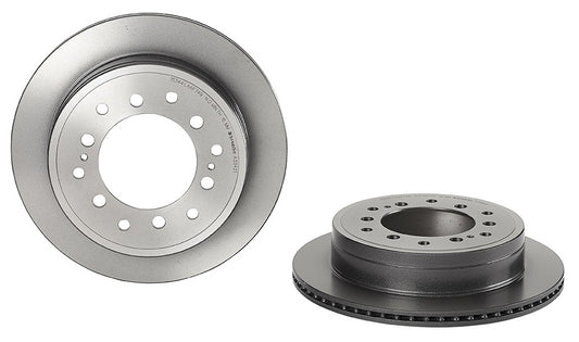 09.A334.21 Rear Brake Disc, Plain Surface, Vented, 6 Lugs, 312 mm, Premium UV Coated Series