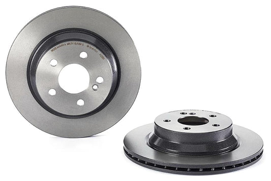 09.A358.11 Rear, Driver or Passenger Side Brake Disc, Plain Surface, Vented, 5 Lugs, 300 mm, Premium UV Coated Series