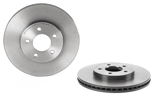 09.A401.11 Front, Driver or Passenger Side Brake Disc, Plain Surface, Vented, 5 Lugs, 303 mm, Premium UV Coated Series