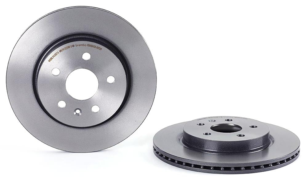 09.A972.11 Rear, Driver or Passenger Side Brake Disc, Plain Surface, Vented, 5 Lugs, 315 mm, Premium UV Coated Series