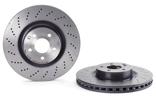 09.B746.51 Передний тормозной диск, со стороны водителя или пассажира, перфорированный, вентилируемый, 5 болтов, 344 мм, серия Premium UV-покрытие