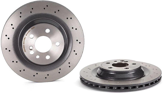 09.B842.21 Задний тормозной диск, перфорированный, вентилируемый, 5 болтов, 330 мм, 5,5 л, 8 цилиндров, серия Premium UV с покрытием