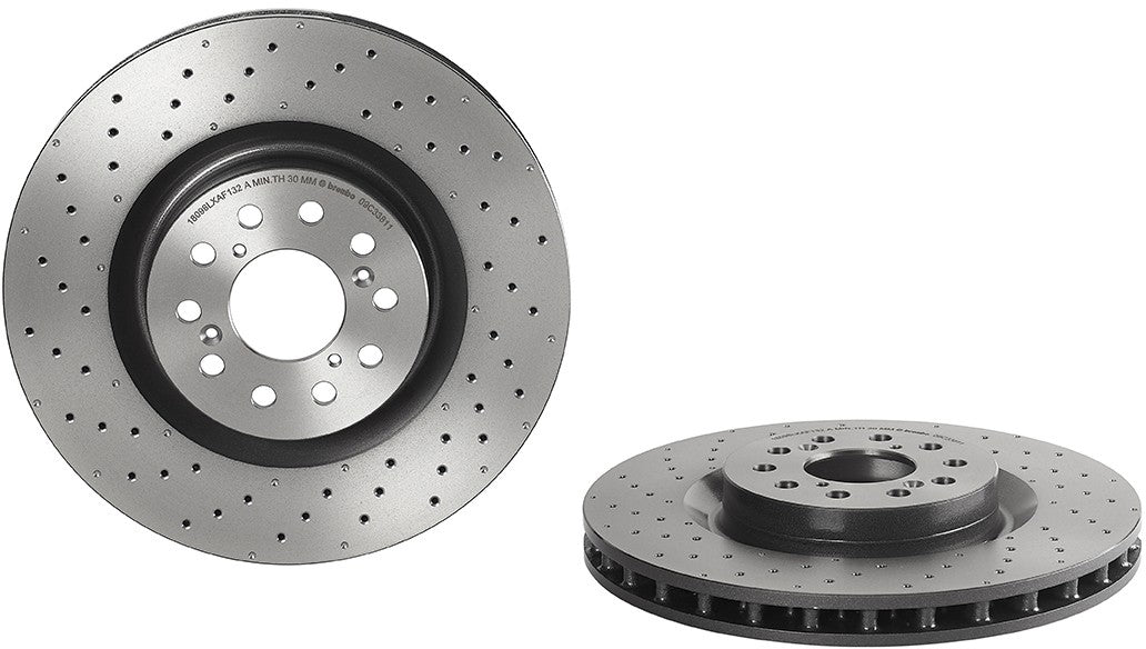 09.C338.11 Front Brake Disc, Cross-Drilled, Vented, 5 Lugs, 350 mm, 2.0L, 4Cyl, Premium UV Coated Series
