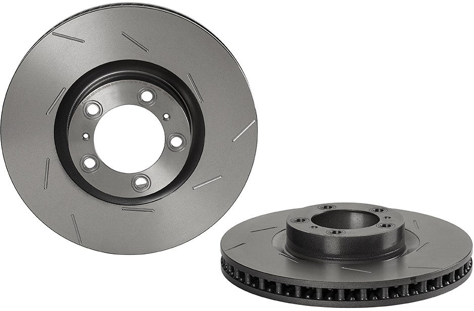 09.C549.31 Front, Passenger Side Brake Disc, Slotted, Vented, 5 Lugs, 360 mm, Premium UV Coated Series