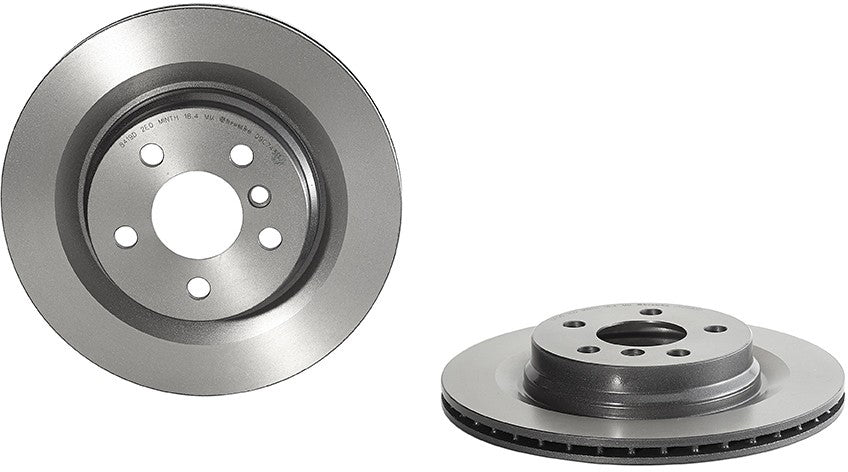 09.C743.11 Rear Brake Disc, Plain Surface, Vented, 5 Lugs, 300 mm, Premium UV Coated Series