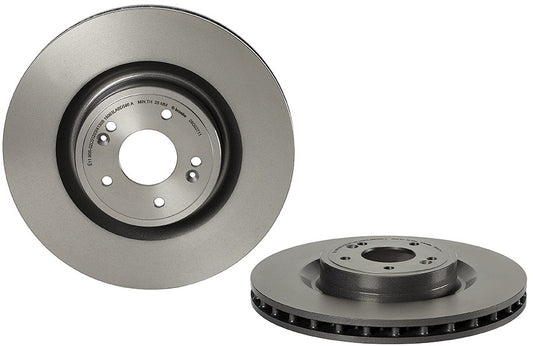 09.D027.11 Front, Driver or Passenger Side Brake Disc, Plain Surface, Vented, 5 Lugs, 350 mm, Premium UV Coated Series