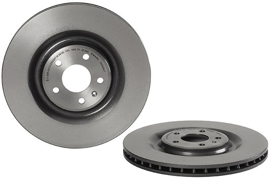 09.D424.11 Rear, Driver or Passenger Side Brake Disc, Plain Surface, Vented, 5 Lugs, 350 mm, Premium UV Coated Series