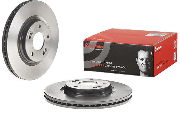 09.D428.11 Front, Driver or Passenger Side Brake Disc, Plain Surface, Vented, 5 Lugs, 305 mm, Premium UV Coated Series