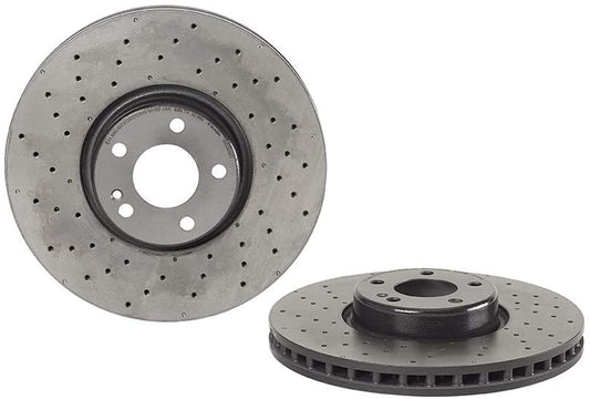 09.D529.23 Front Brake Disc, Cross-Drilled, Vented, 5 Lugs, 342 mm, Premium UV Coated Series
