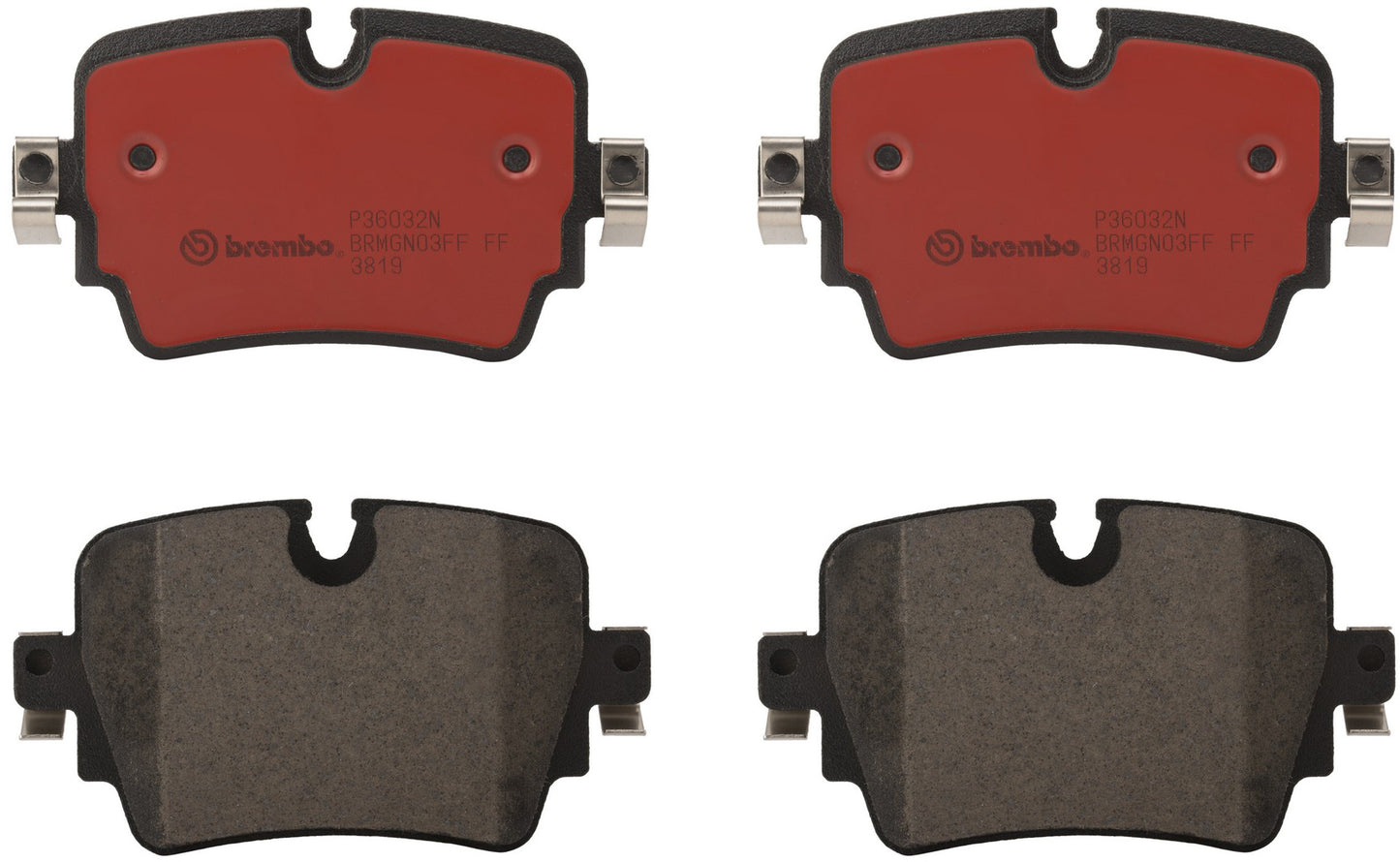 Комплект задних керамических тормозных колодок серии NAO P36032N