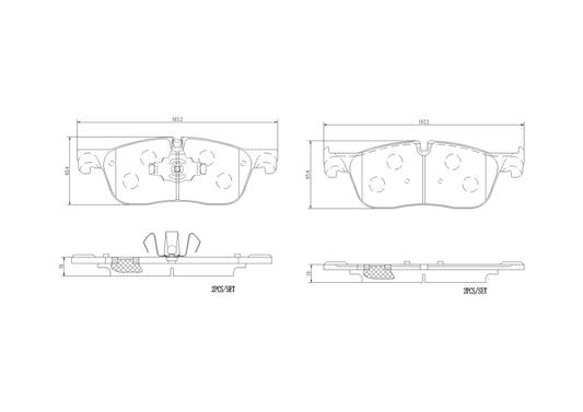 P36035N Front NAO Series Ceramic Brake Pad Set